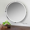 Uttermost Mirrors - Round Tazlina Brushed Nickel Round Mirror