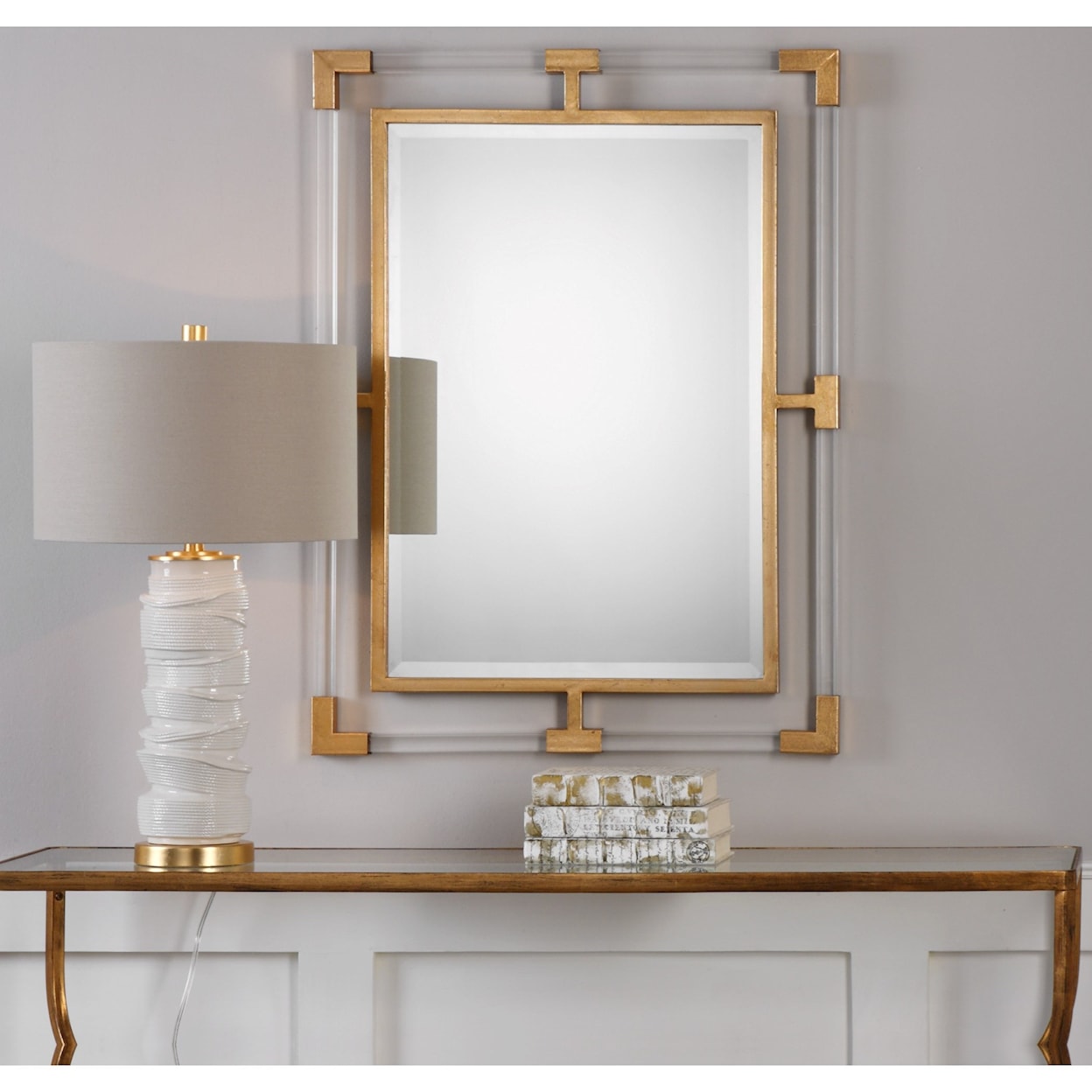 Uttermost Mirrors Balkan Modern Gold Wall Mirror