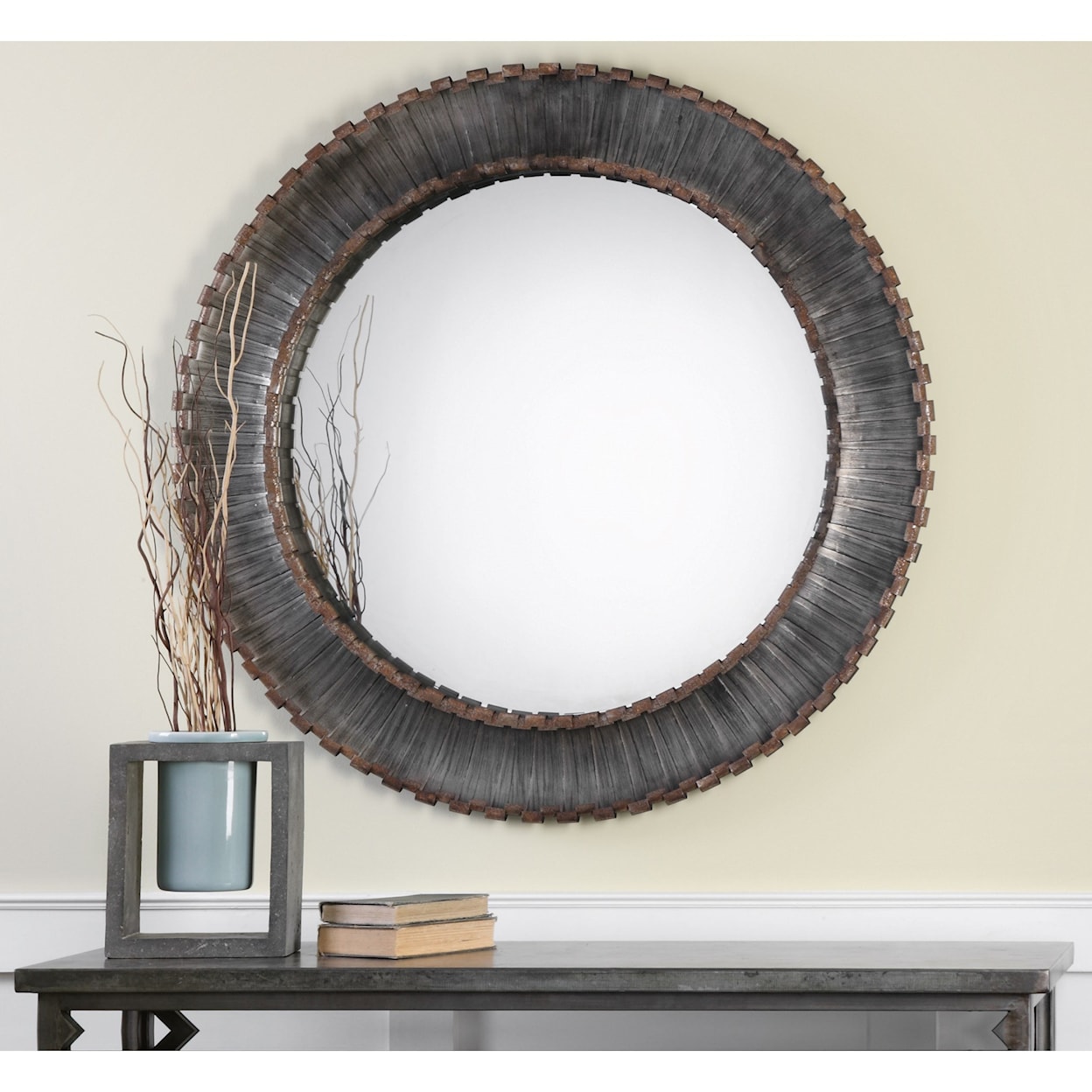 Uttermost Mirrors - Round Tanaina Silver Round Mirror