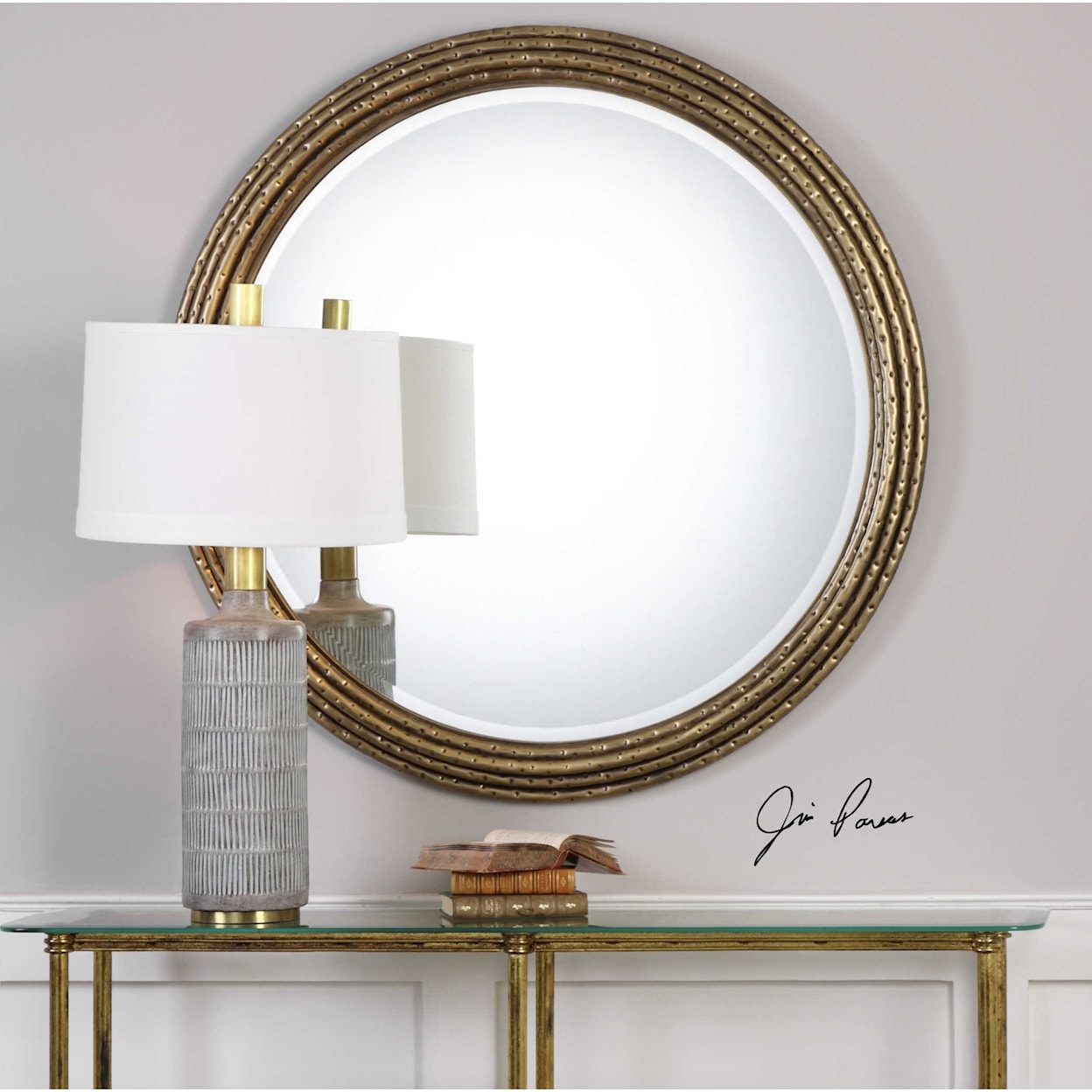 Uttermost Mirrors - Round Spera Round Gold Mirror