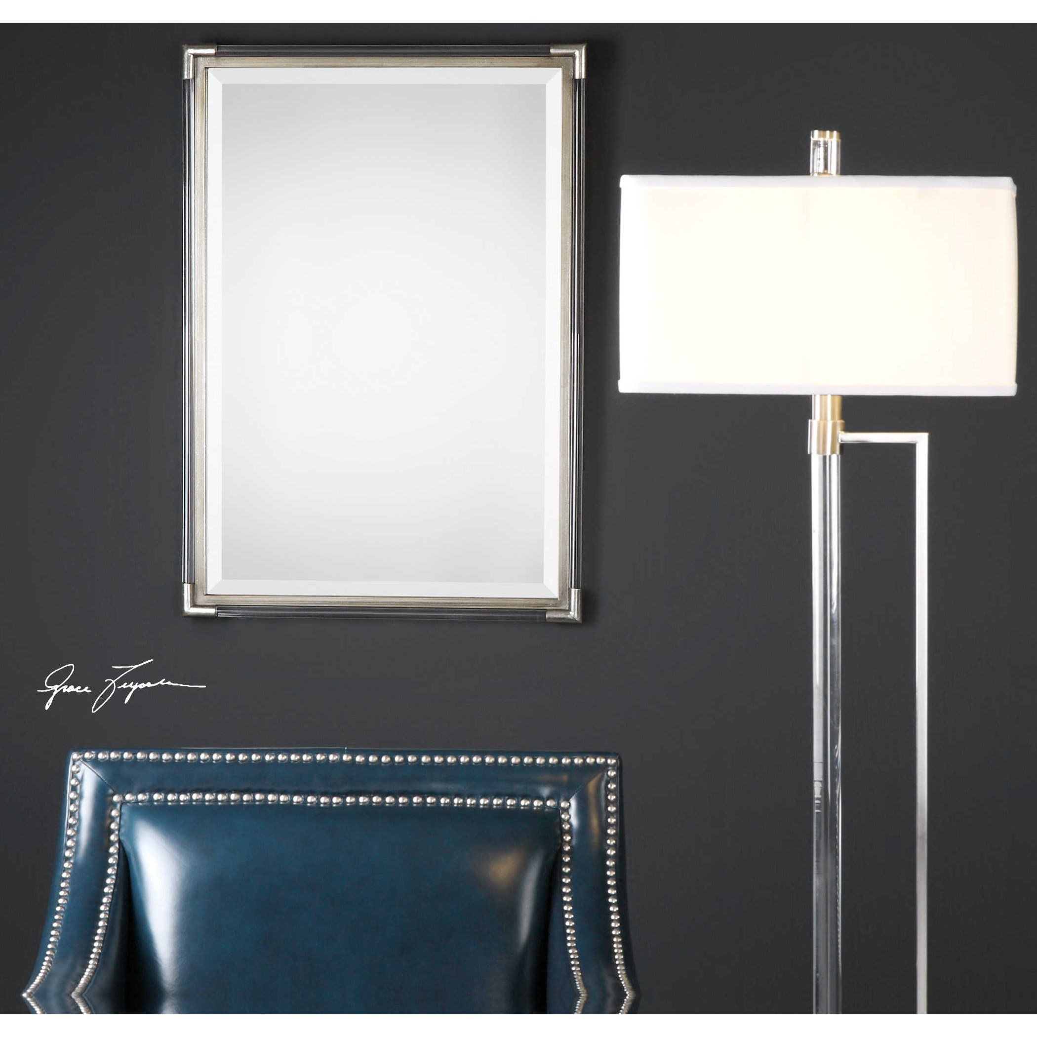 Mackai Metallic Silver Mirror