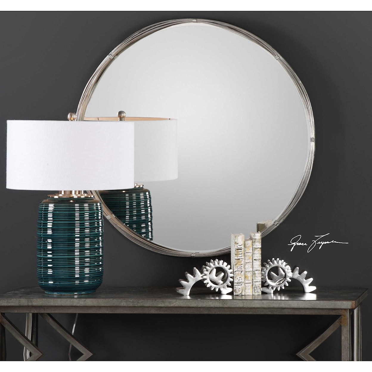 Uttermost Mirrors - Round Ohmer Round Metal Coils Mirror