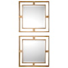 Uttermost Mirrors Allick Gold Square Mirrors (Set of 2)