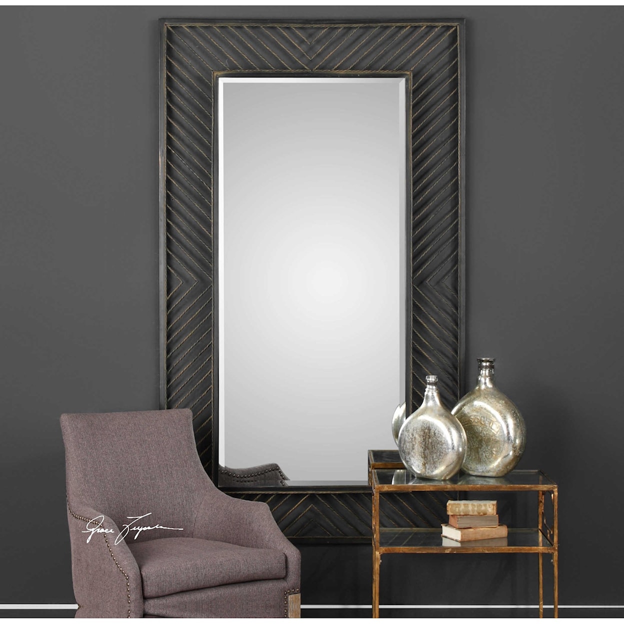 Uttermost Mirrors Karel Chevron Mirror