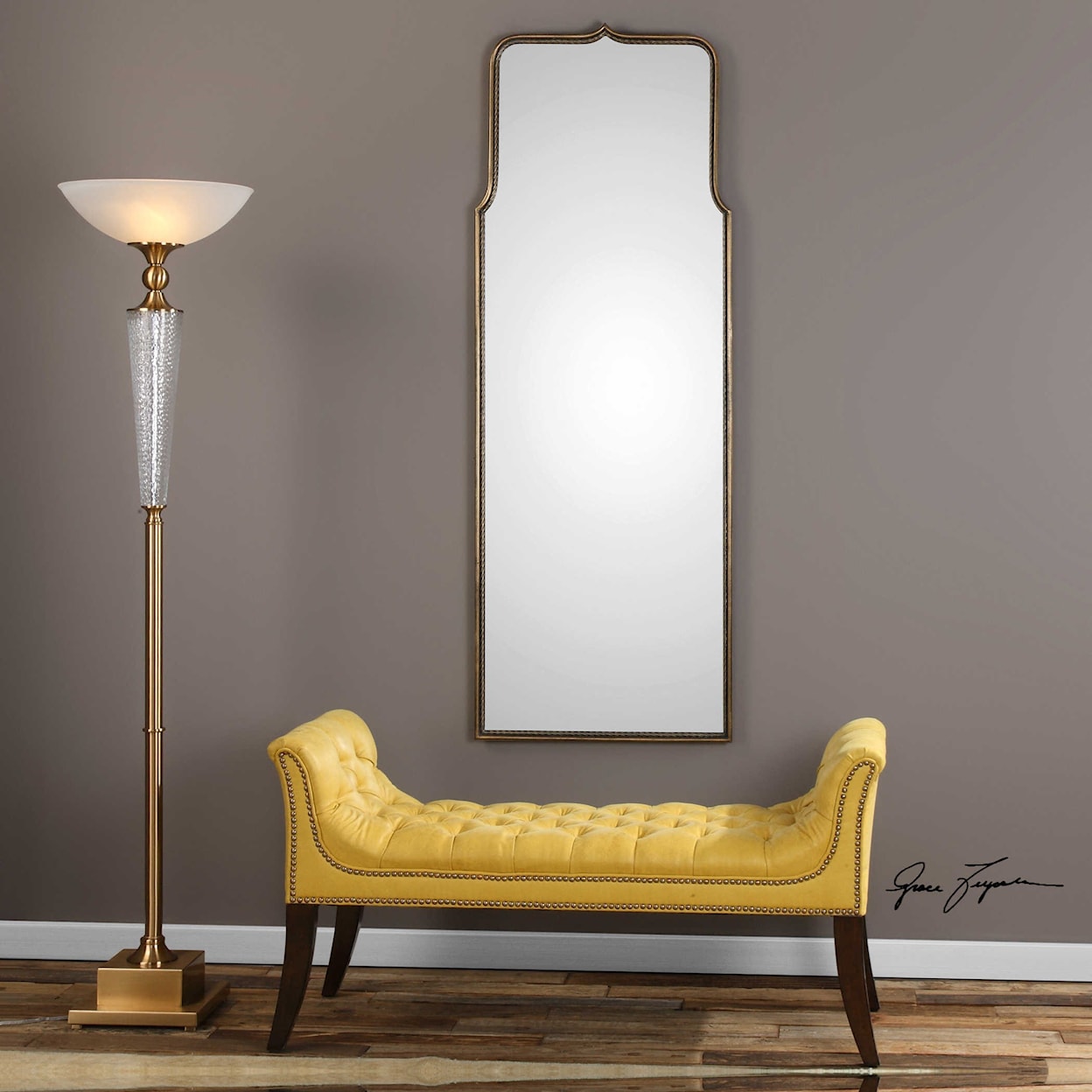 Uttermost Mirrors Adelasia Antiqued Gold Mirror