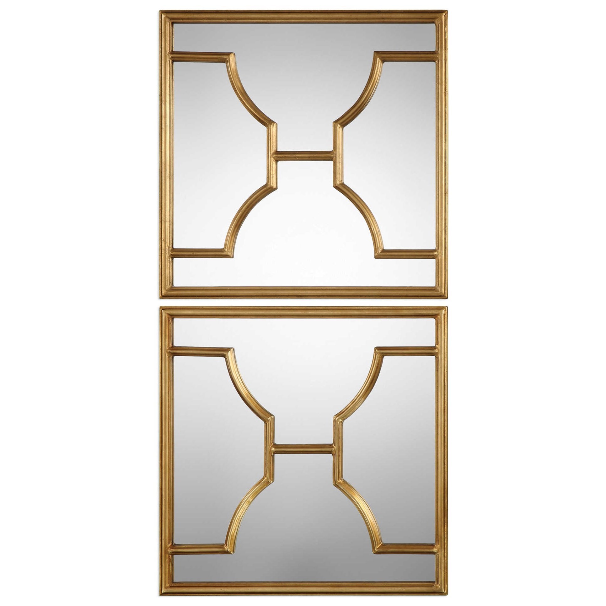 Misa Gold Square Mirrors Set of 2