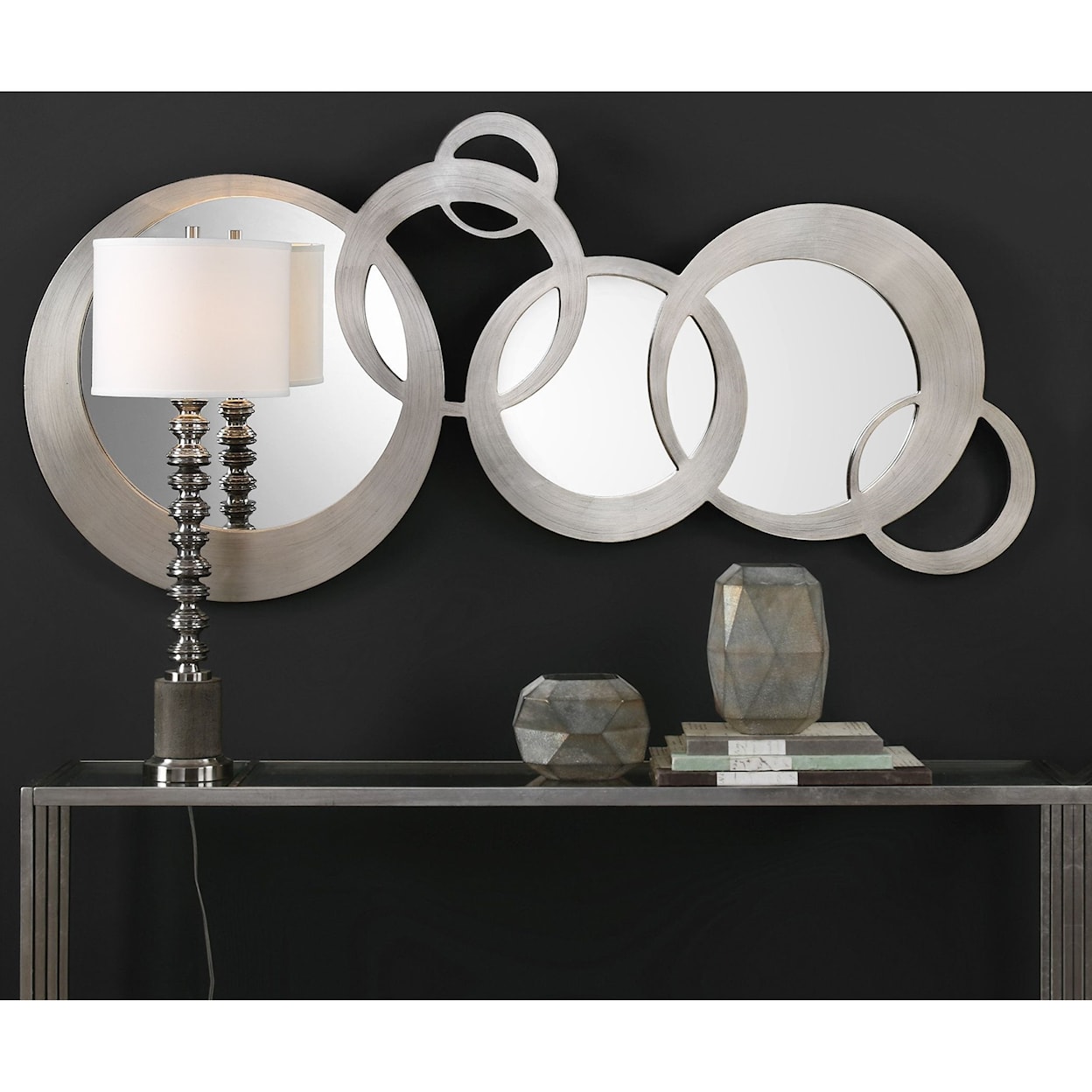 Uttermost Mirrors - Round Odiana Silver Rings Modern Mirror