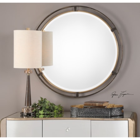 Carrizo Bronze Round Mirror