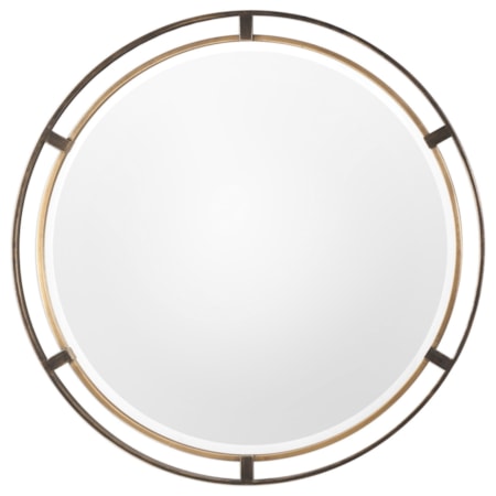 Carrizo Bronze Round Mirror