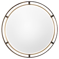 Carrizo Bronze Round Mirror