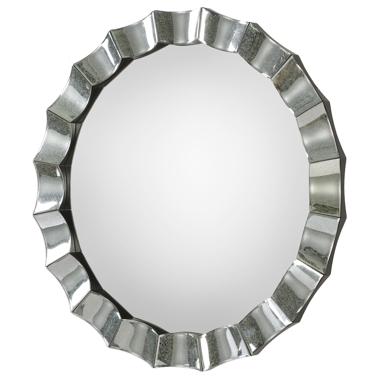 Uttermost Mirrors - Round Sabino Scalloped Round Mirror