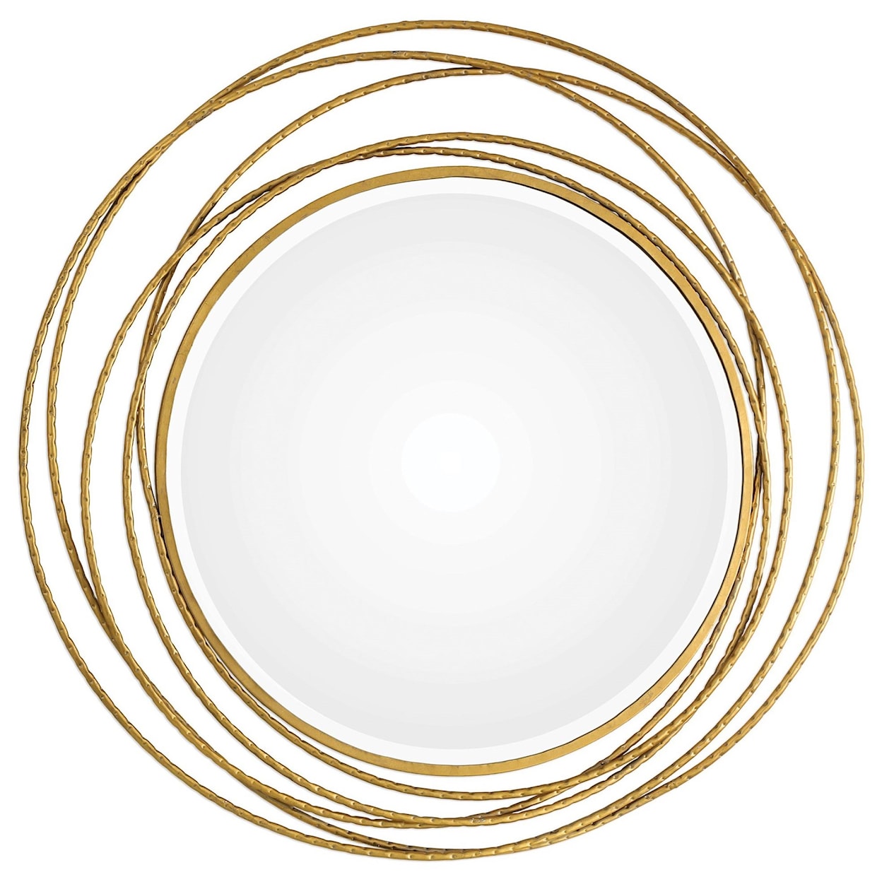 Uttermost Mirrors - Round Whirlwind Gold Round Mirror