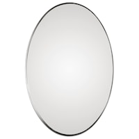 Pursley Brushed Nickel Oval Mirror