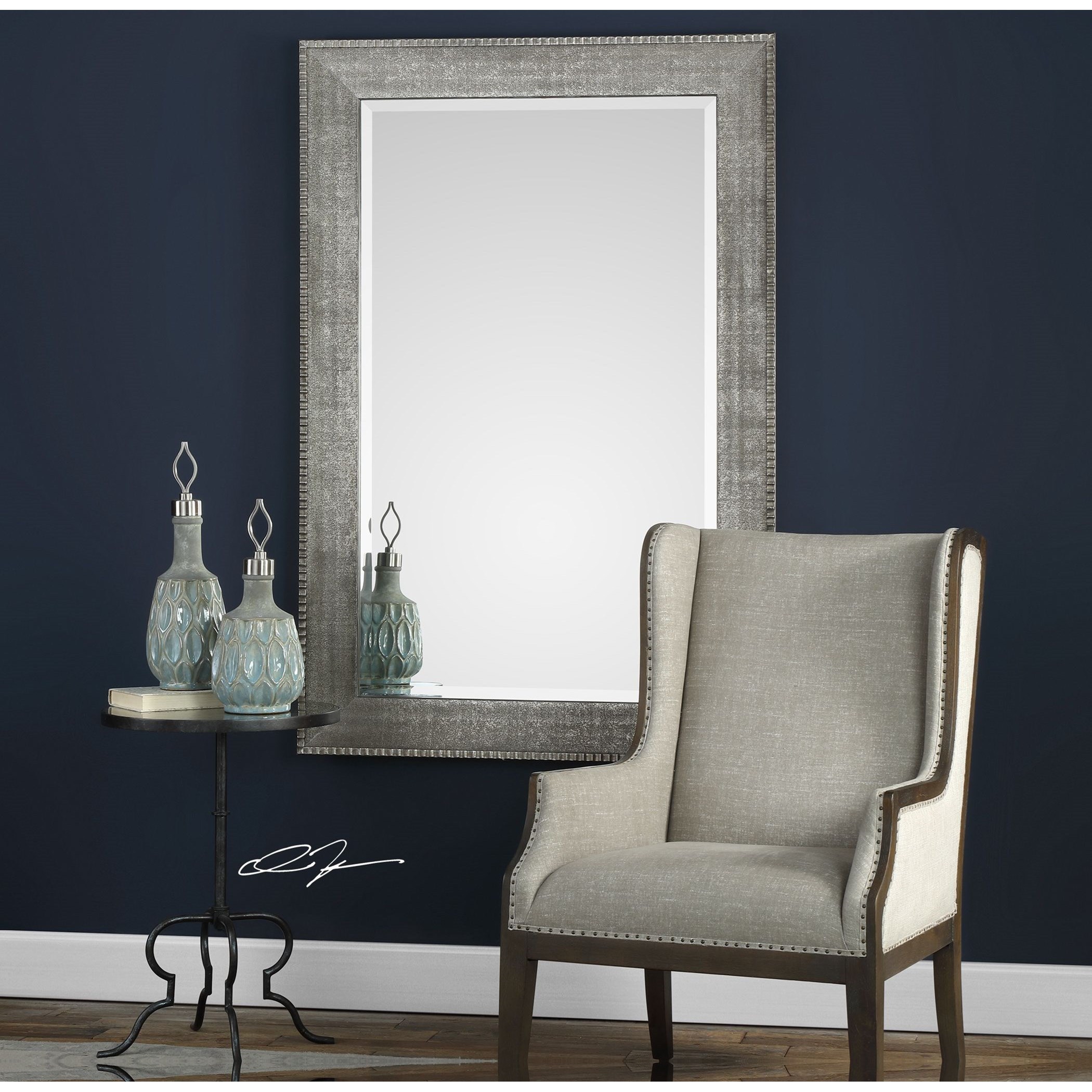 Leiston Metallic Silver Mirror