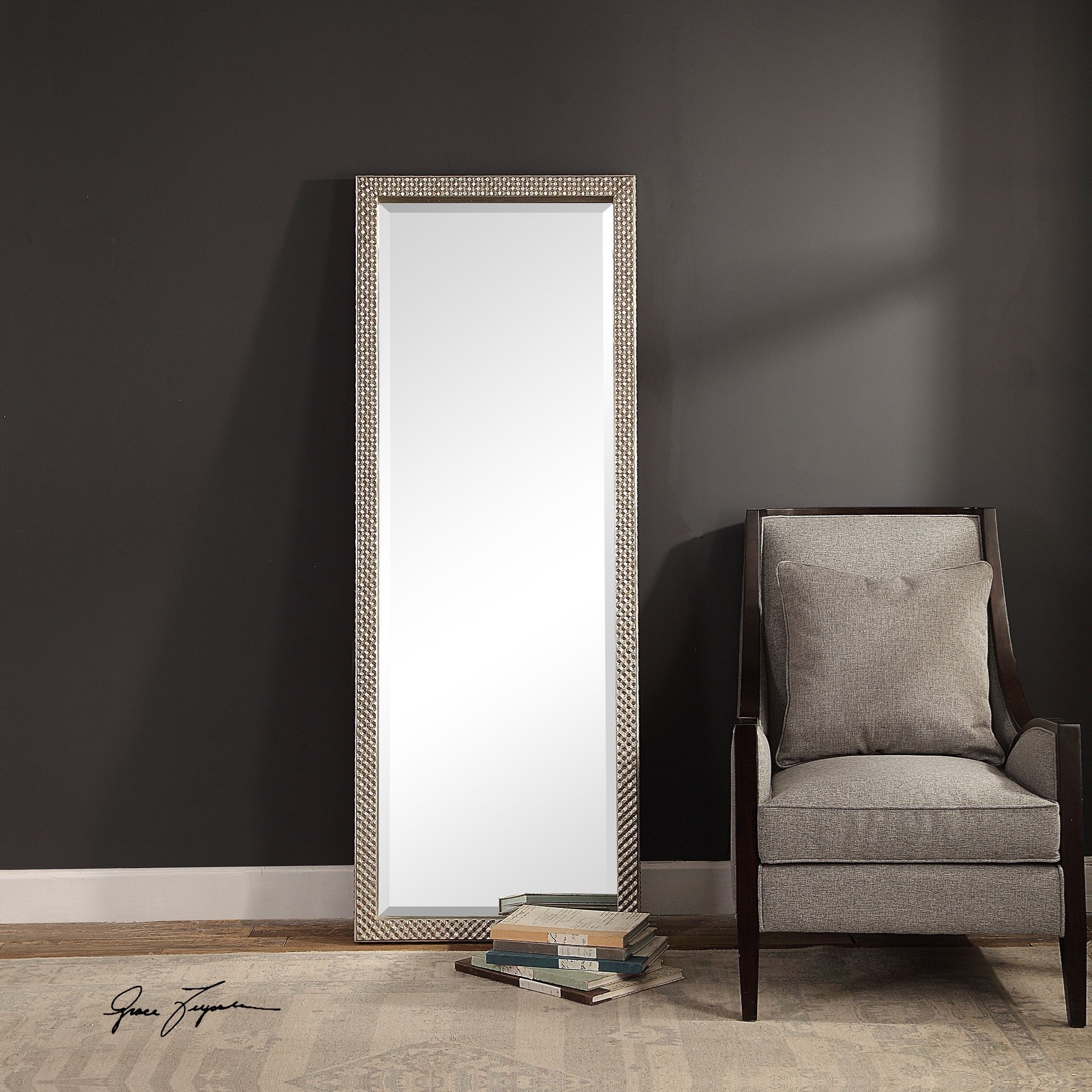 Cacelia Metallic Silver Mirror