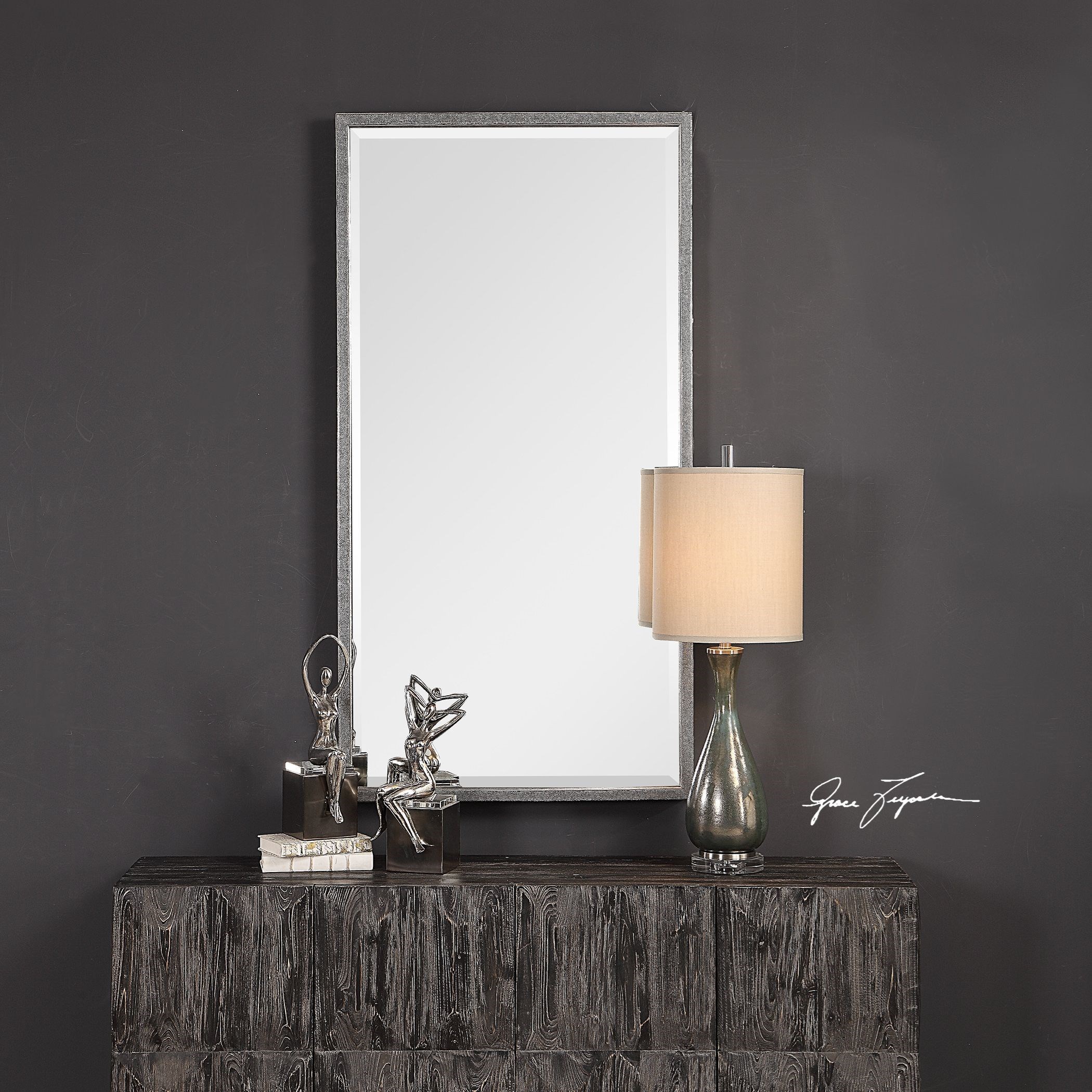 Gabelle Metallic Silver Mirror