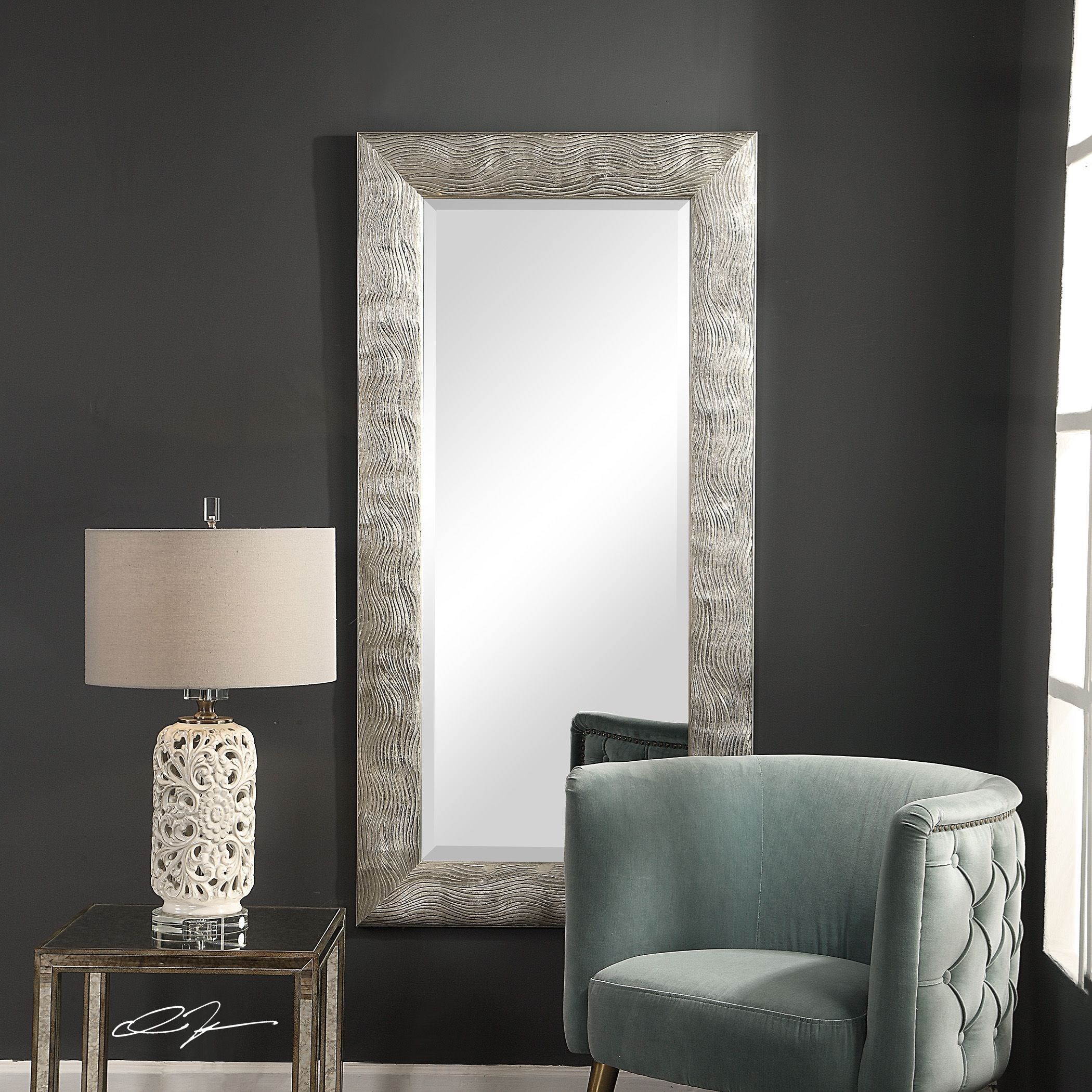 Maeona Metallic Silver Mirror