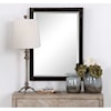 Uttermost Mirrors Gower Aged Black Vanity Mirror