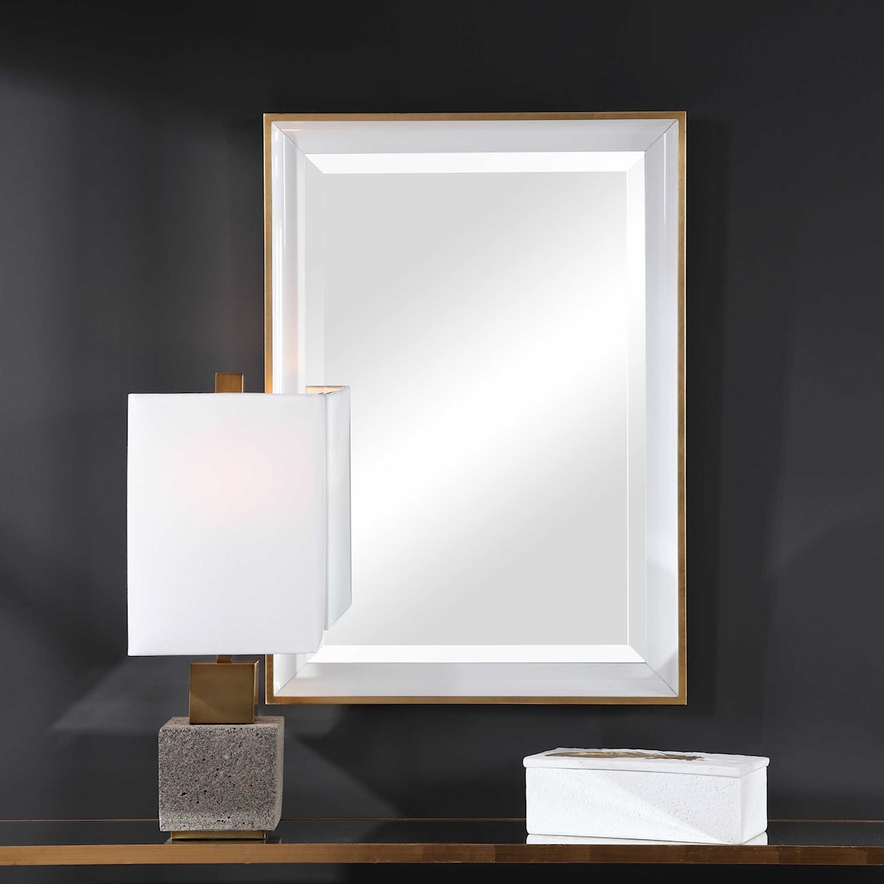 Uttermost Mirrors Gema White Mirror