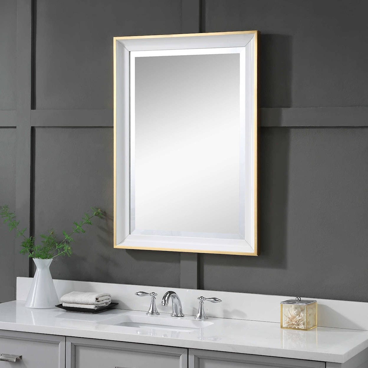 Uttermost Mirrors Gema White Mirror