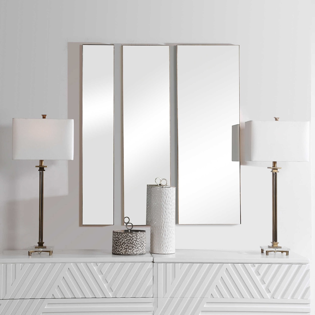 Uttermost Mirrors Rowling Gold Mirrors, S/3