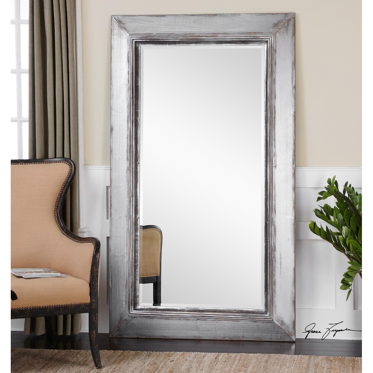 Uttermost Mirrors Lucanus Oversized Silver Mirror