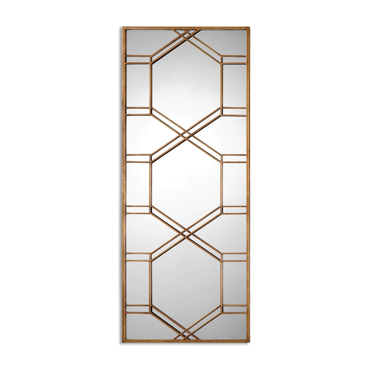 Uttermost Mirrors Kennis Gold Leaf Leaner Mirror