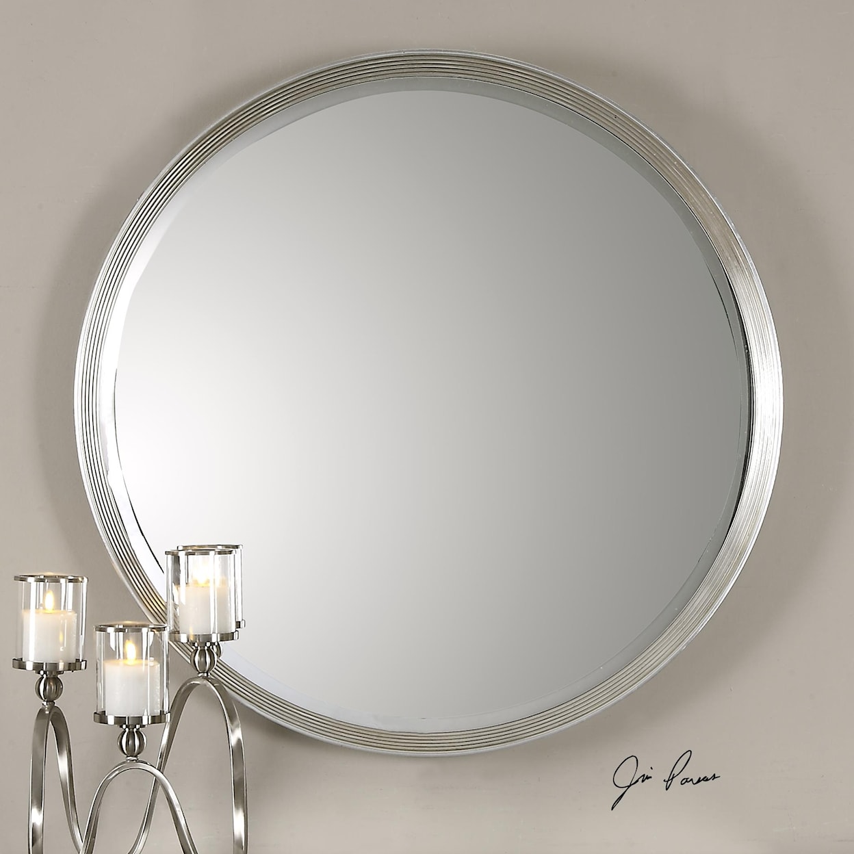 Uttermost Mirrors - Round Serenza Round Silver Mirror