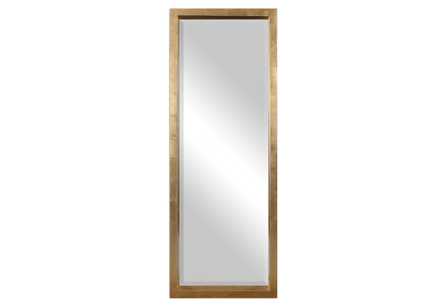 Mirrors Edmonton Gold Leaner Mirror by Complete Accents at Sprintz Furniture