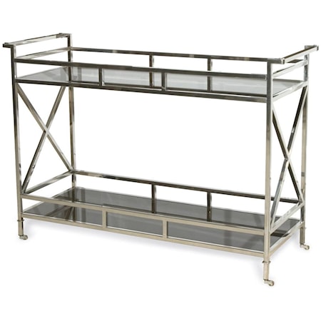 Victor Buffet with 2 Black Glass Shelves