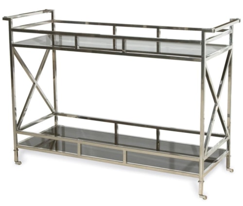 Victor Buffet with 2 Black Glass Shelves