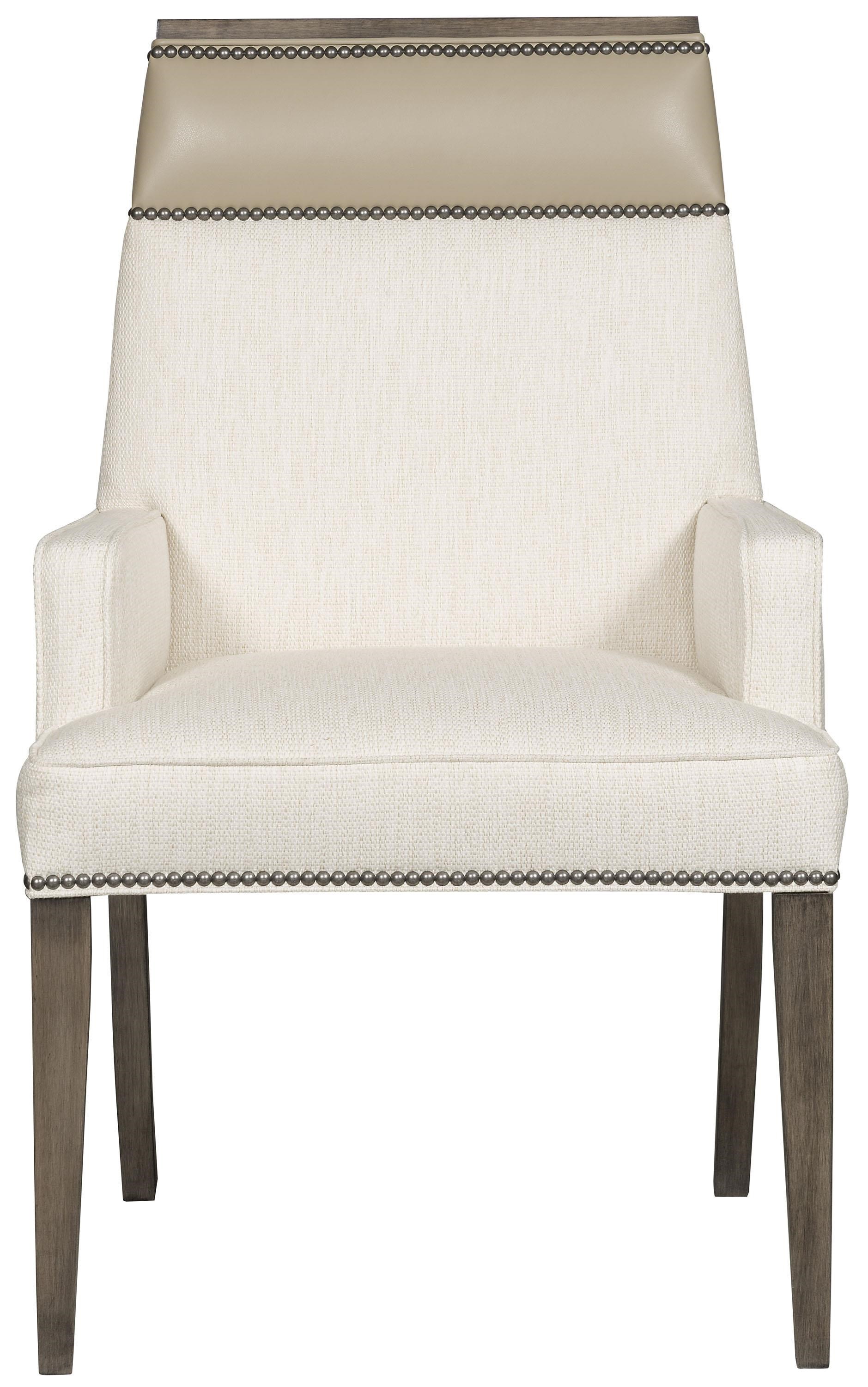 Vanguard Furniture Bradford 248179447 Arm Chair with Leather Trim Baer's Furniture Dining