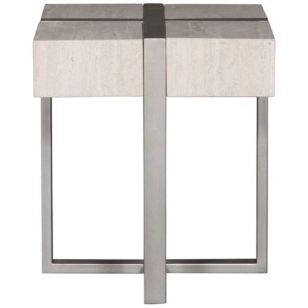 Stone Veneer Side Table
