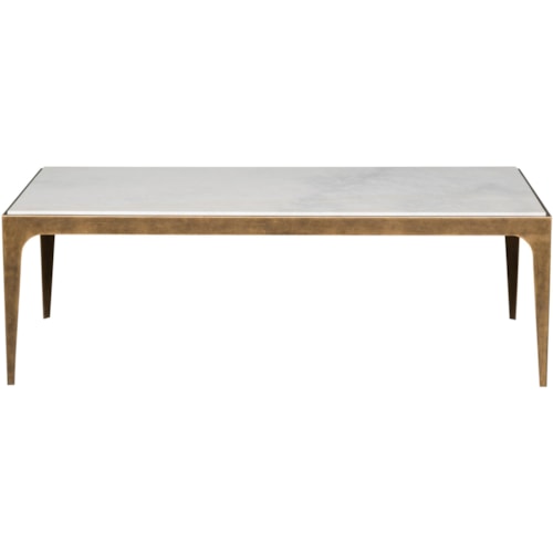 Rectangular Cocktail Table with Marble Top