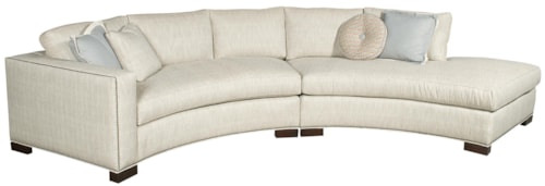 Curved One Arm Bennett Sectional with Chaise