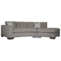 Transitional Loveseat with Chaise
