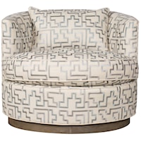 Bernadette Swivel Chair with Wood Base