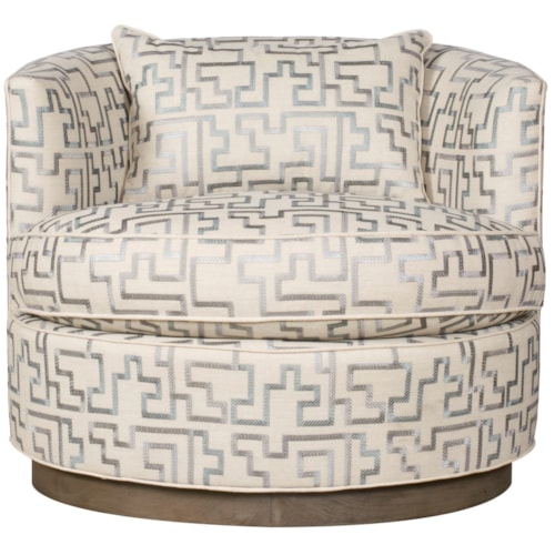 Bernadette Swivel Chair with Wood Base