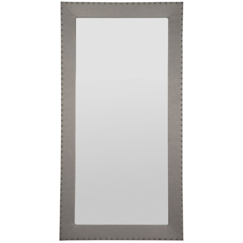 Corinthian Club Upholstered Floor Mirror