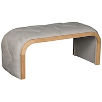 Bish Bash Transitional Tufted Upholstered Bench