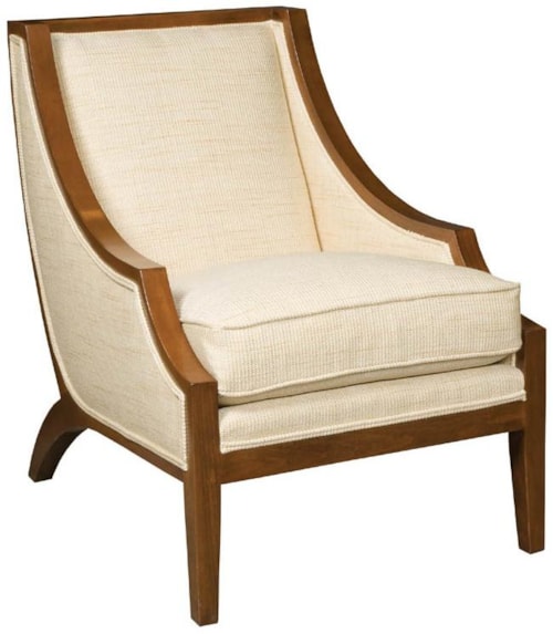 Pomppy Transitional Exposed Wood Chair