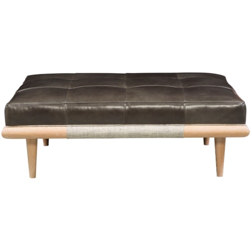 Chatfield Ottoman with Wood Base
