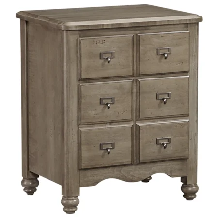 Solid Wood Apothecary Night Stand - 2 Drawers