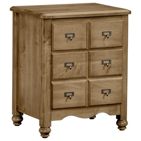 Solid Wood Apothecary Night Stand - 2 Drawers