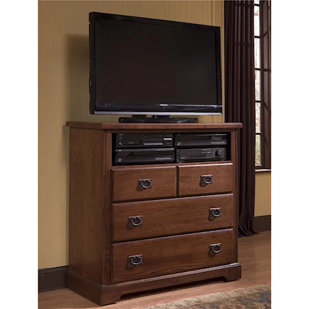 3 Drawer Media Cabinet with Open Shelf