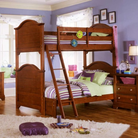 Bunk Bed with Full Size Extension and Ladder