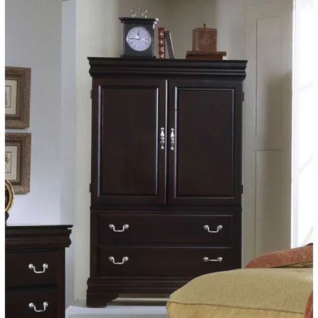 Traditional Armoire and Entertainment Center
