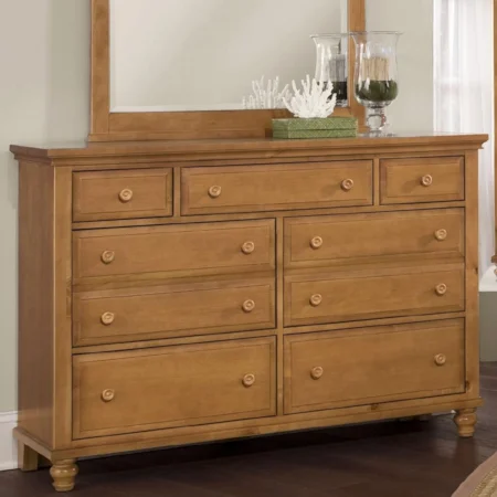 Seven Drawer Triple Dresser
