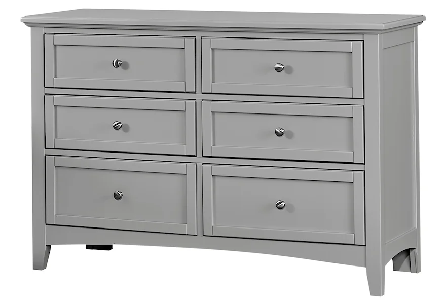 Bonanza Double Dresser - 6 Drawers by Vaughan Bassett at Westrich Furniture & Appliances