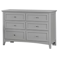 Casual Double Dresser - 6 Drawers